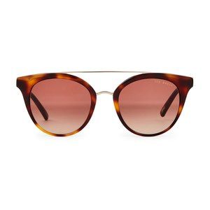 TED BAKER TORTOISESHELL-LOOK &GOLD-TONE ROUND SUNG
